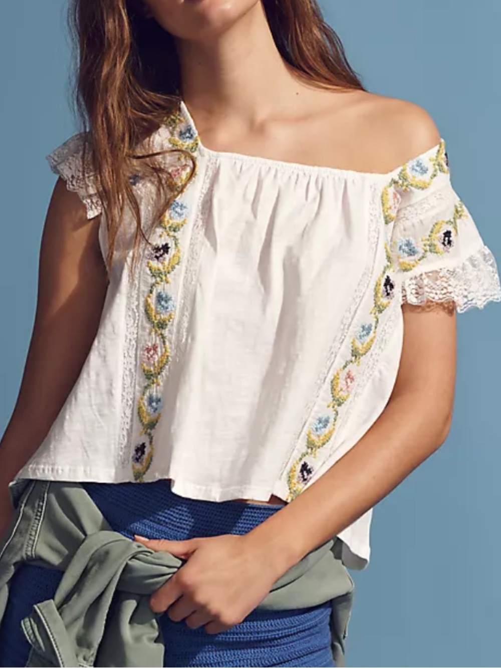 Anthropologie Cropped Swing Top